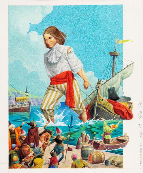 Severino Baraldi : I viaggi di Gulliver  - Asta Fairy Tales / Illustrazioni Originali - Associazione Nazionale - Case d'Asta italiane