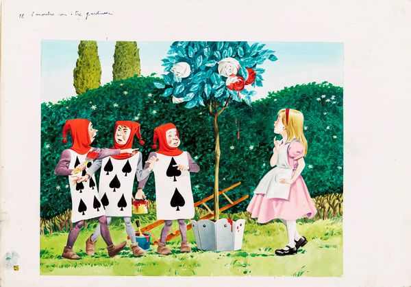 Tony Wolf (Antonio Lupatelli) : Alice nel Paese delle Meraviglie  - Asta Fairy Tales / Illustrazioni Originali - Associazione Nazionale - Case d'Asta italiane