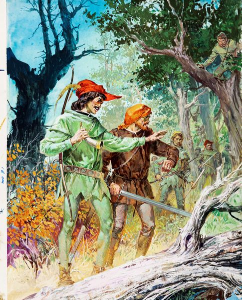 Pikka (Piero Cattaneo) : Robin Hood  - Asta Fairy Tales / Illustrazioni Originali - Associazione Nazionale - Case d'Asta italiane