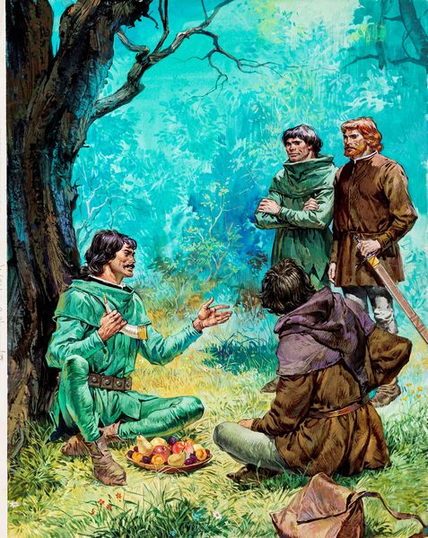 Pikka (Piero Cattaneo) : Robin Hood  - Asta Fairy Tales / Illustrazioni Originali - Associazione Nazionale - Case d'Asta italiane