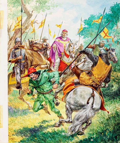 Pikka (Piero Cattaneo) : Robin Hood  - Asta Fairy Tales / Illustrazioni Originali - Associazione Nazionale - Case d'Asta italiane