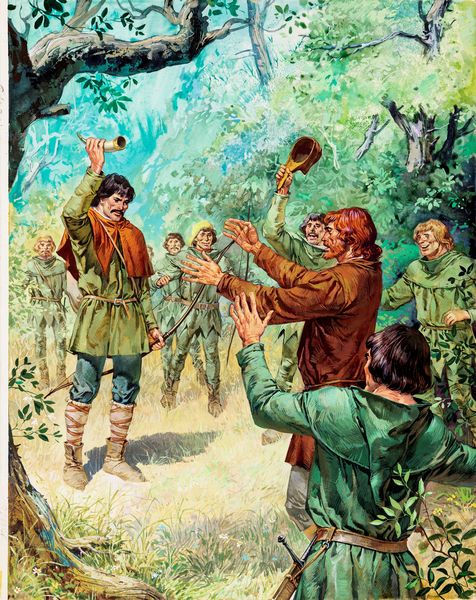 Pikka (Piero Cattaneo) : Robin Hood  - Asta Fairy Tales / Illustrazioni Originali - Associazione Nazionale - Case d'Asta italiane