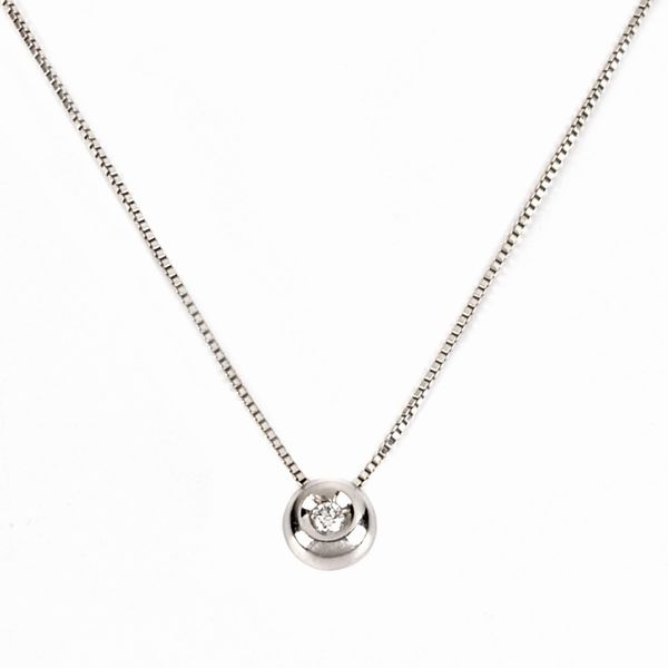 COLLANA CON DIAMANTE  - Asta GIOIELLI - Associazione Nazionale - Case d'Asta italiane