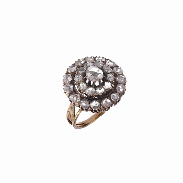 ANELLO FLOREALE CON DIAMANTI  - Asta GIOIELLI - Associazione Nazionale - Case d'Asta italiane