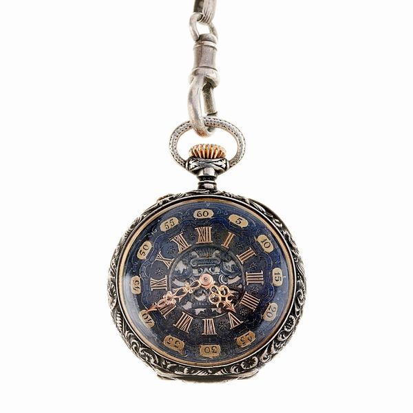 OROLOGIO DA TASCA IN ARGENTO "ST. GEORGIUS"  - Asta OROLOGI E PENNE - Associazione Nazionale - Case d'Asta italiane