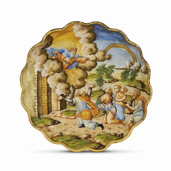 CRESPINA, RIMINI, PITTORE DELLA CREAZIONE DI ADAMO, 1570-1575 CIRCA  - Asta IMPORTANTI MAIOLICHE RINASCIMENTALI - Associazione Nazionale - Case d'Asta italiane