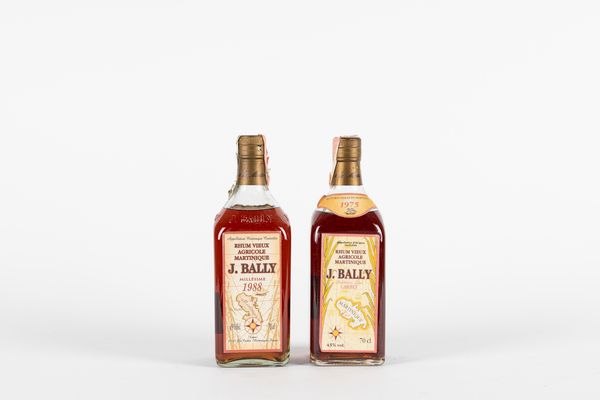 Martinica : J.Bally Rhum Vieux Agricole Martinique Millesime 1988 (1 BT), 1975 (1 BT)  - Asta Vini e Distillati - Associazione Nazionale - Case d'Asta italiane