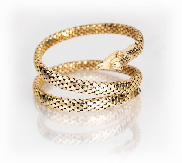 Bracciale in oro a serpente  - Asta Gioielli e Coralli - Associazione Nazionale - Case d'Asta italiane