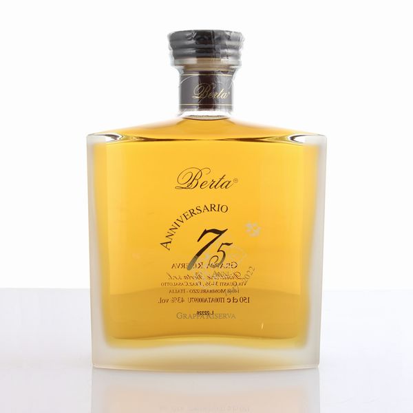 Berta, Grappa Riserva 75 Anniversario 1947-2022  - Asta Vini e Distillati Web Only - Associazione Nazionale - Case d'Asta italiane