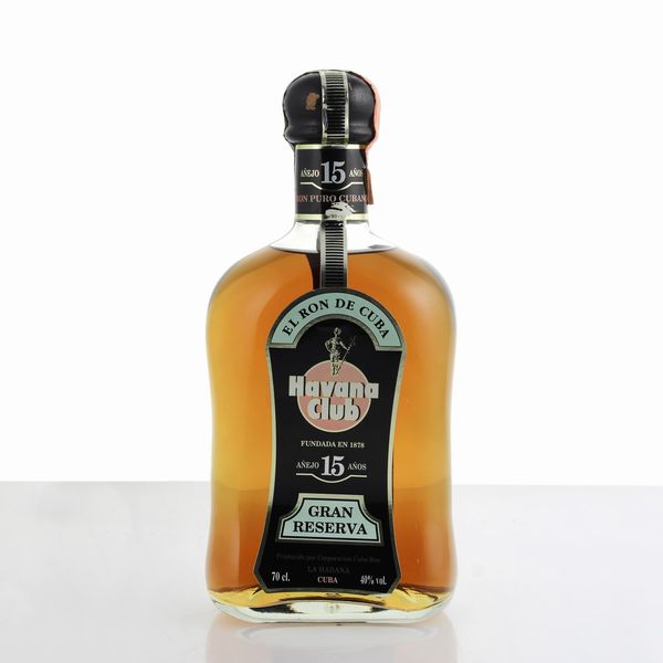 Havana Club, Rhum Gran Reserva 15 Anni  - Asta Vini e Distillati Web Only - Associazione Nazionale - Case d'Asta italiane