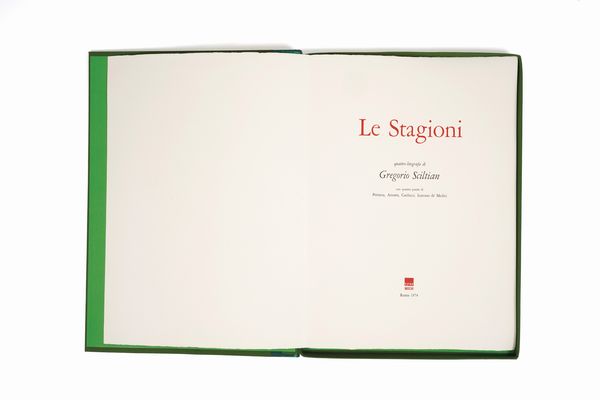 Gregorio Sciltian : Le quattro stagioni  - Asta Modern & Contemporary Prints - Associazione Nazionale - Case d'Asta italiane