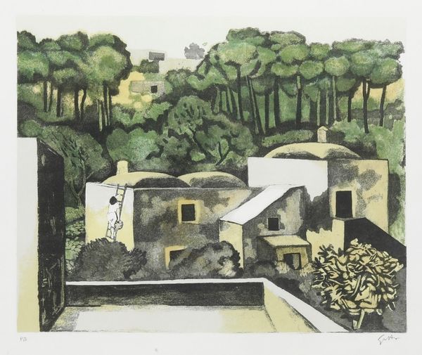 Renato Guttuso : Tetti  - Asta Modern & Contemporary Prints - Associazione Nazionale - Case d'Asta italiane