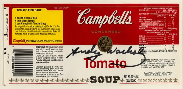 Andy Warhol : Campbell's Tomato Soup  - Asta Modern & Contemporary Prints - Associazione Nazionale - Case d'Asta italiane