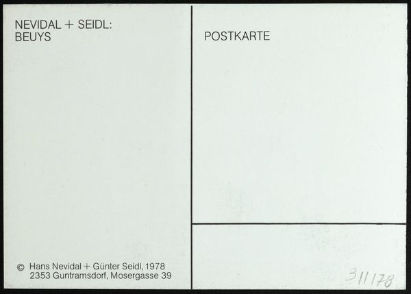 JOSEPH BEUYS : Senza titolo  - Asta Modern & Contemporary Prints - Associazione Nazionale - Case d'Asta italiane