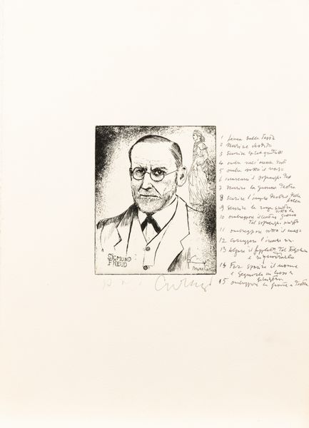 Bruno Caruso : Sigmund Freud  - Asta Modern & Contemporary Prints - Associazione Nazionale - Case d'Asta italiane