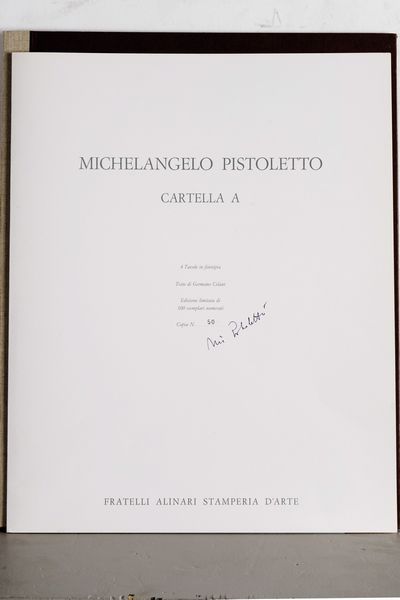 MICHELANGELO PISTOLETTO : Cartella A  - Asta Modern & Contemporary Prints - Associazione Nazionale - Case d'Asta italiane