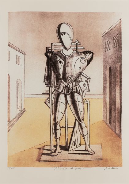 Giorgio de Chirico : Il Trovatore nella piazza  - Asta Modern & Contemporary Prints - Associazione Nazionale - Case d'Asta italiane