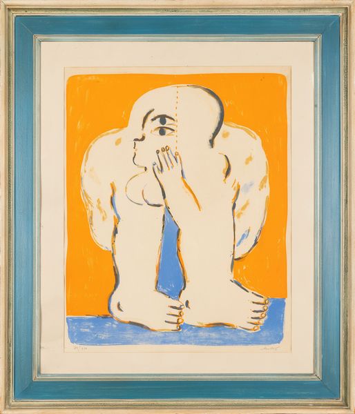 Horst Antes : Figur auf orangem Grund  - Asta Modern & Contemporary Prints - Associazione Nazionale - Case d'Asta italiane