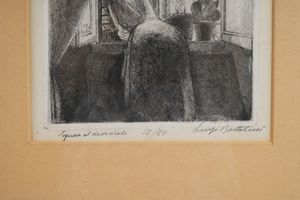 Luigi Bartolini : Signora al davanzale  - Asta Modern & Contemporary Prints - Associazione Nazionale - Case d'Asta italiane