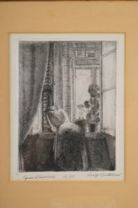 Luigi Bartolini : Signora al davanzale  - Asta Modern & Contemporary Prints - Associazione Nazionale - Case d'Asta italiane