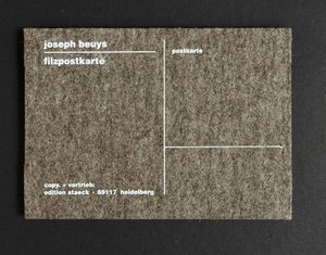 JOSEPH BEUYS - Holz- und Filzpostkarte