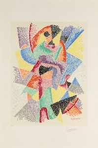 Gino Severini : Arlecchino  - Asta Modern & Contemporary Prints - Associazione Nazionale - Case d'Asta italiane