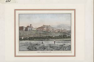 Stampa, Assisi panorama della citt  - Asta Antiquariato - Associazione Nazionale - Case d'Asta italiane