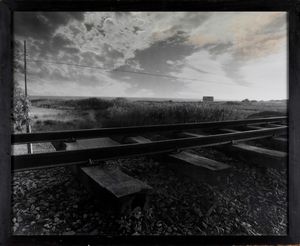 Enzo Obiso : Ferrovia di sera  - Asta Fotografia - Associazione Nazionale - Case d'Asta italiane