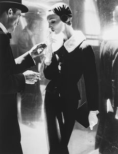 Lilian Bassman - Night, Shining Wool and Towering Heel, Evelyn Tripp, suit by Handmacher, New York