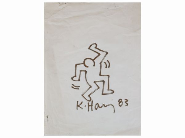 Keith Haring : Senza titolo 1983  - Asta Arte Moderna e Contemporanea - Associazione Nazionale - Case d'Asta italiane