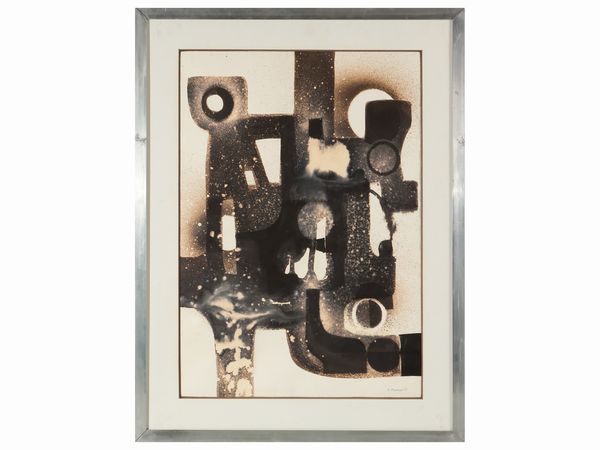 ALVARO MONNINI : Astratto 1971  - Asta Arte Moderna e Contemporanea - Associazione Nazionale - Case d'Asta italiane