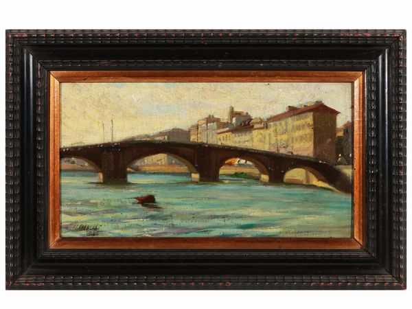 ARTURO CHECCHI : Ponte alla Carraia 1936  - Asta Arte Moderna e Contemporanea - Associazione Nazionale - Case d'Asta italiane