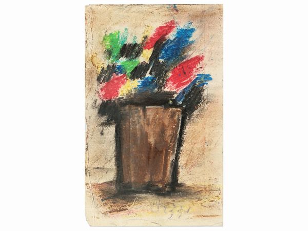 Sergio Scatizzi : Vaso di fiori  - Asta Arte Moderna e Contemporanea - Associazione Nazionale - Case d'Asta italiane