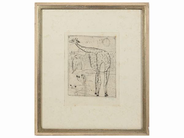 Silvio Loffredo : Giraffa 1950  - Asta Arte Moderna e Contemporanea - Associazione Nazionale - Case d'Asta italiane