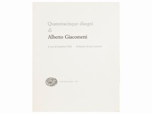 Alberto Giacometti - Da: Quarantacinque disegni di Alberto Giacometti, Giulio Einaudi Editore, Torino, 1963