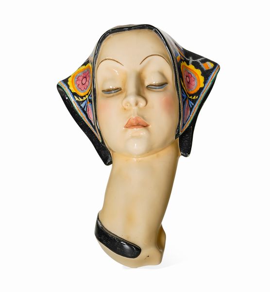 Helen König Scavini : Lenci, Torino 1930 ca Maschera  - Asta Arti Decorative del XX secolo - Associazione Nazionale - Case d'Asta italiane