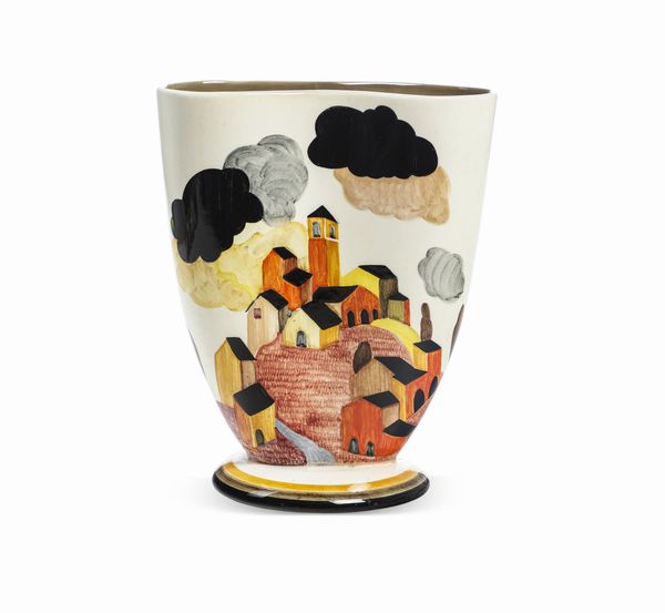 Gigi Chessa : Lenci, Torino 1930 ca Vaso - Temporale  - Asta Arti Decorative del XX secolo - Associazione Nazionale - Case d'Asta italiane