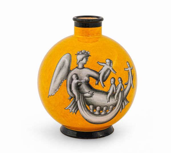 GIO PONTI : Richard Ginori, Pittoria di Doccia, Sesto Fiorentino 1930 ca La sirena prolifica  - Asta Arti Decorative del XX secolo - Associazione Nazionale - Case d'Asta italiane