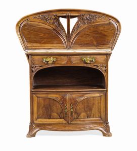 Camille Gauthier : Francia 1900 ca Credenza e grande vetrina liberty  - Asta Arti Decorative del XX secolo - Associazione Nazionale - Case d'Asta italiane