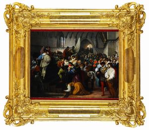 Francesco Hayez : Maria Stuarda condotta al supplizio  - Asta Arti Decorative del XX secolo - Associazione Nazionale - Case d'Asta italiane