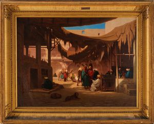 Théodore Frère - Un Okal (Caravansrail) au Caire