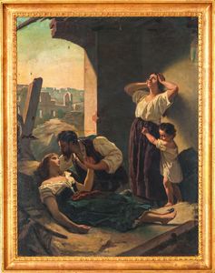 Rodolfo Morgari, Attribuito a - E' salva! Episodio dopo il terremoto di Casamicciola del 1883