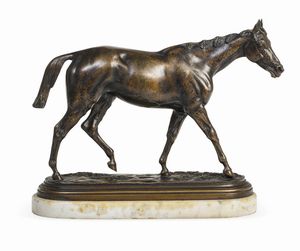 Isidore Jules Bonheur : Cavallo  - Asta Arti Decorative del XX secolo - Associazione Nazionale - Case d'Asta italiane