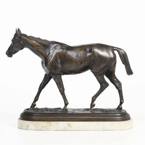 Isidore Jules Bonheur : Cavallo  - Asta Arti Decorative del XX secolo - Associazione Nazionale - Case d'Asta italiane