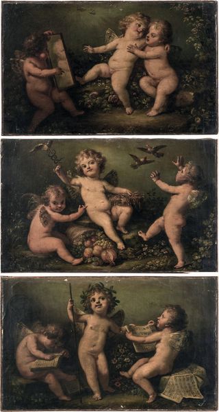 Fedele Fischetti, Attribuito a : Giochi di putti  - Asta Dipinti e Sculture del XIX-XX secolo - Associazione Nazionale - Case d'Asta italiane