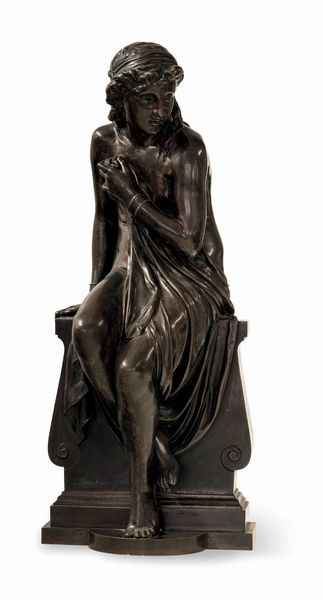 Da modello di Leon Pilet (Parigi 1836-1917) La captive  - Asta Dipinti e Sculture del XIX-XX secolo - Associazione Nazionale - Case d'Asta italiane