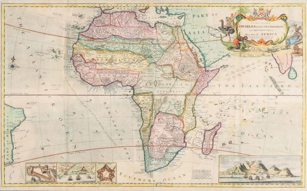 Hermann Moll (1654-1732). Africa. Carta geografica incisa con bella coloritura. Londra: J. & T. Bowles, 1720 circa<BR>  - Asta Dipinti e Sculture del XIX-XX secolo - Associazione Nazionale - Case d'Asta italiane