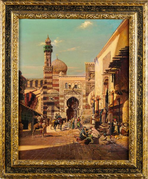 Robert Alott Graz : Scena di mercato al Cairo  - Asta Dipinti e Sculture del XIX-XX secolo - Associazione Nazionale - Case d'Asta italiane