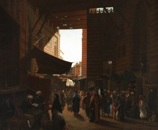 Louis-Émile Pinel de Grandchamp : Moschea del Sultano El-Gourich e il mercato dei tessuti al Cairo  - Asta Dipinti e Sculture del XIX-XX secolo - Associazione Nazionale - Case d'Asta italiane