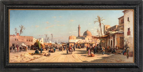 Hermann Corrodi : Piazza della Moschea Hassan al Cairo  - Asta Dipinti e Sculture del XIX-XX secolo - Associazione Nazionale - Case d'Asta italiane